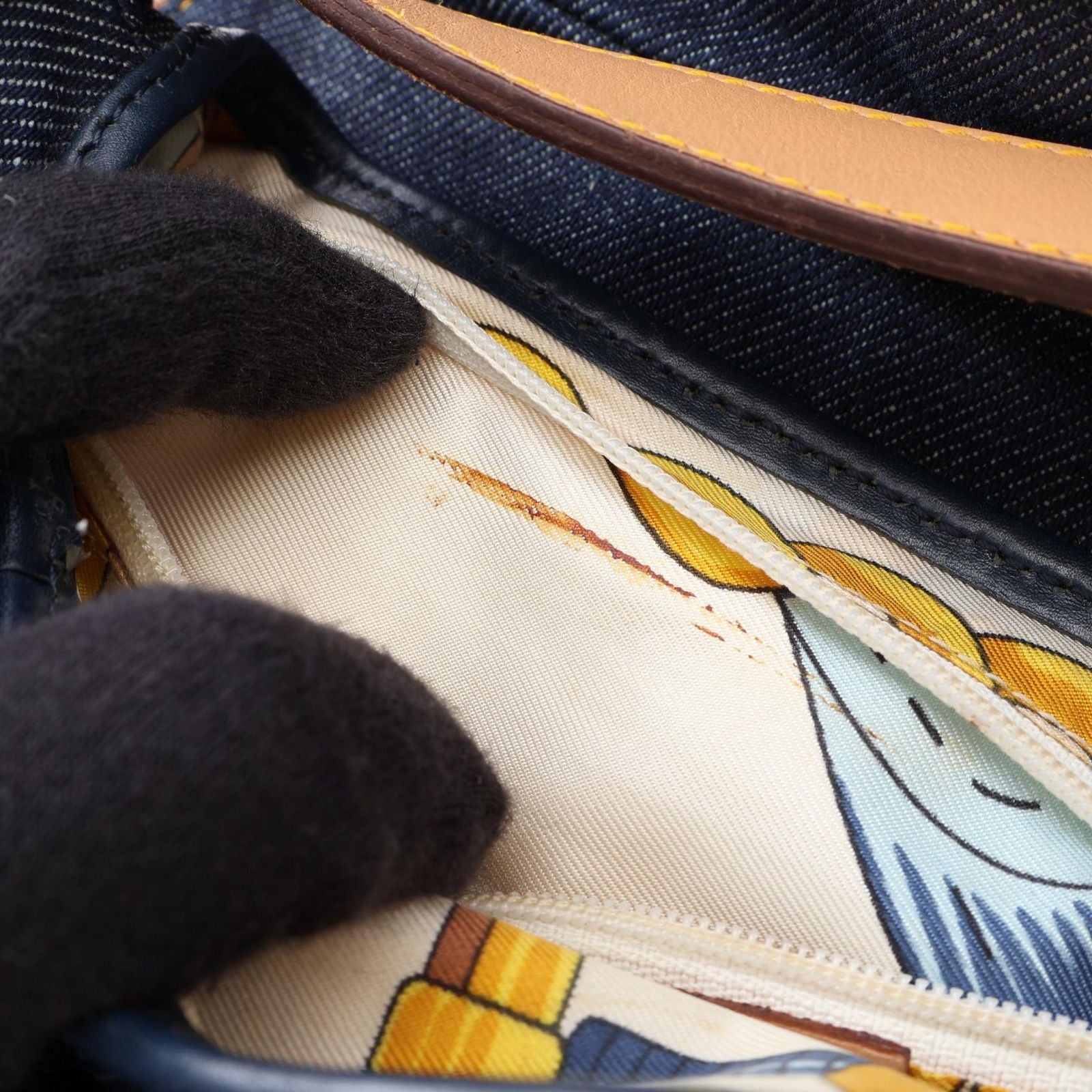Dior Saddle Bag Indigo Natural Denim Leather — view 6