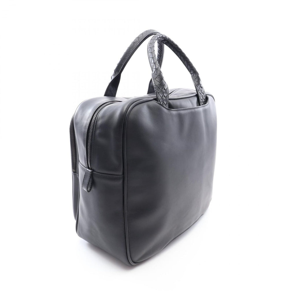 Bottega Veneta Business Intrecciato Black Leather Briefcase — view 2