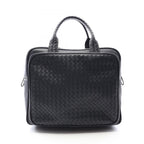 Bottega Veneta Business Intrecciato Black Leather Briefcase