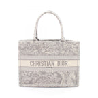 Dior Tote Bag Book Gray Canvas