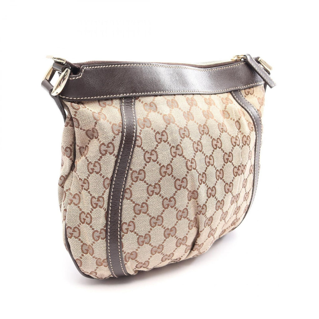 Gucci Shoulder Bag Abbey GG Canvas Beige Dark Brown — view 2