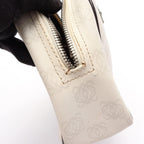 Loewe Handbag Anagram Mini White Dark Brown Canvas Leather Repeat — view 8