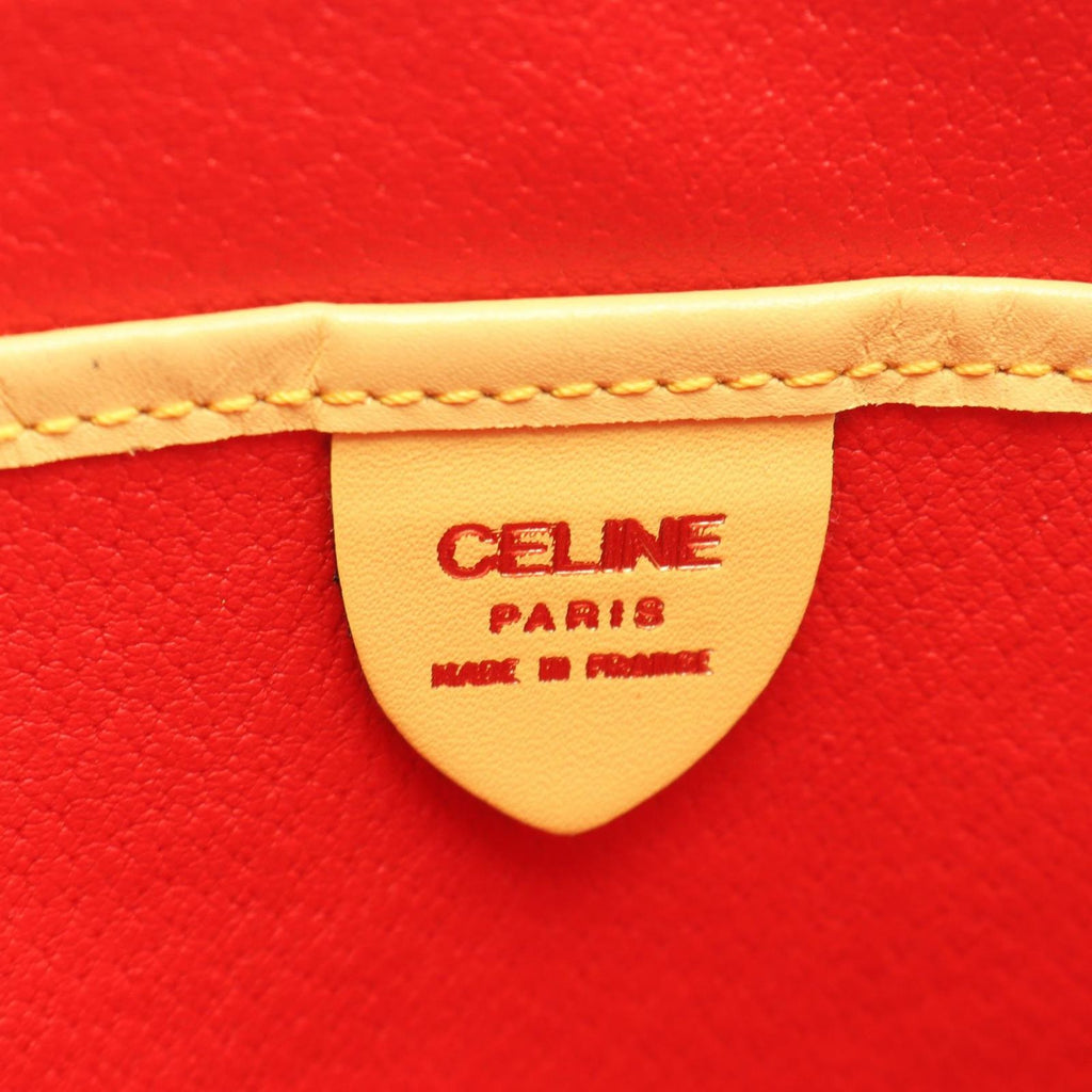Celine Shoulder Bag Mantel Yellow Leather Vintage — view 4