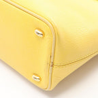 Celine Shoulder Bag Mantel Yellow Leather Vintage — view 7