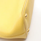 Celine Shoulder Bag Mantel Yellow Leather Vintage — view 8