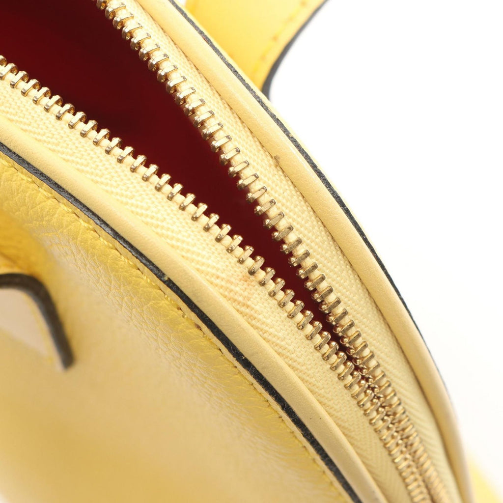 Celine Shoulder Bag Mantel Yellow Leather Vintage — view 6