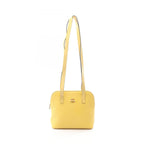 Celine Shoulder Bag Mantel Yellow Leather Vintage