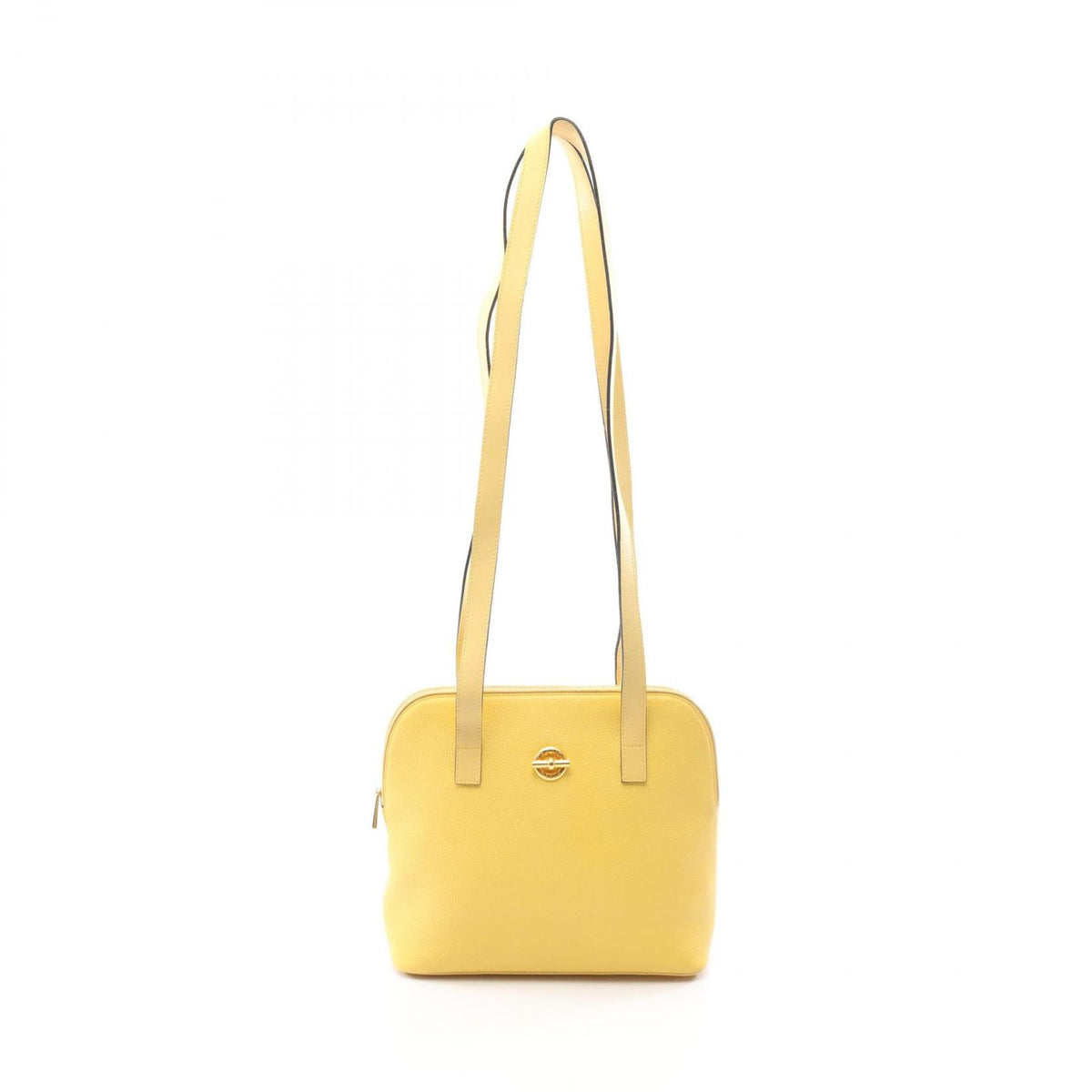 Celine Shoulder Bag Mantel Yellow Leather Vintage