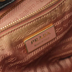 Prada Handbag Tessuto Fiocco Ribbon Black Nylon Leather Tote Bag — view 4