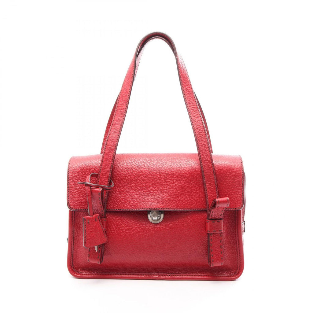 Prada Shoulder Bag Red Leather