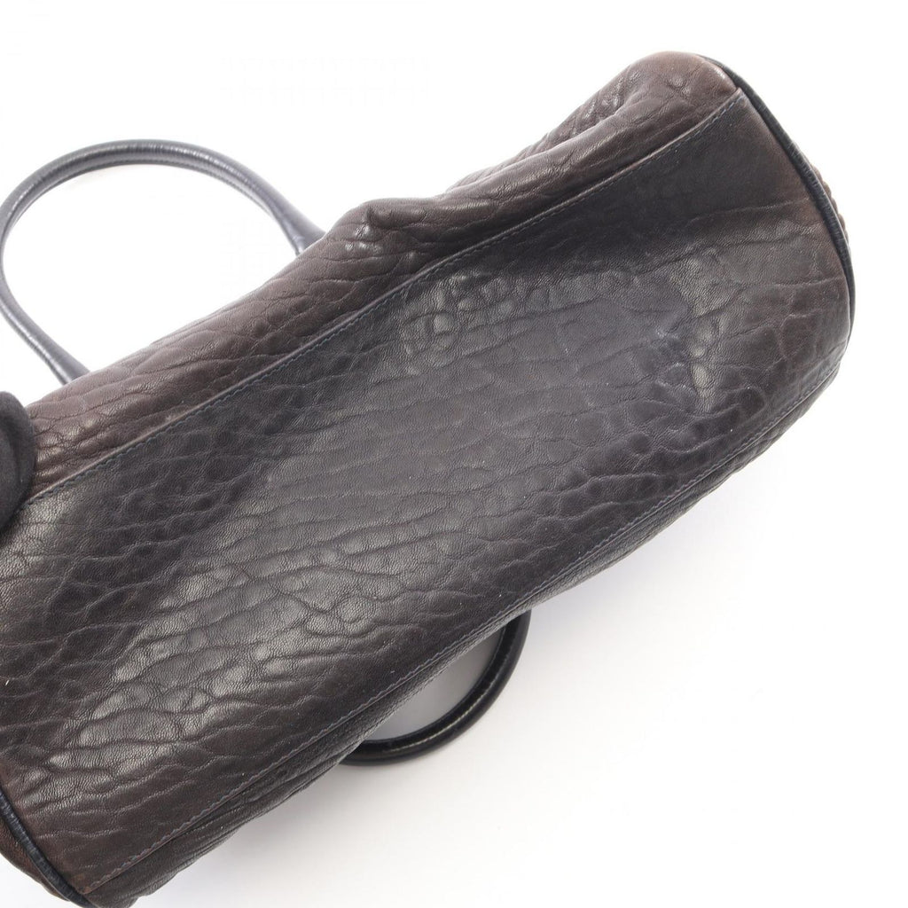 Fendi Handbag Etnico Dark Brown Navy Leather — view 8