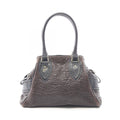 Fendi Handbag Etnico Dark Brown Navy Leather