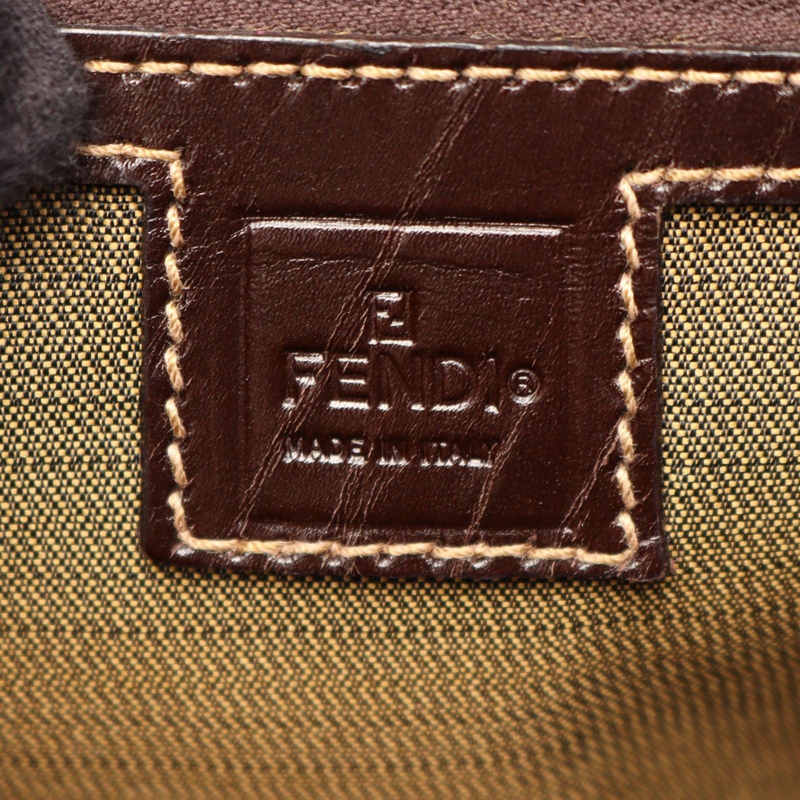 Fendi Tote Bag Zucca Black Brown Canvas Leather — view 4
