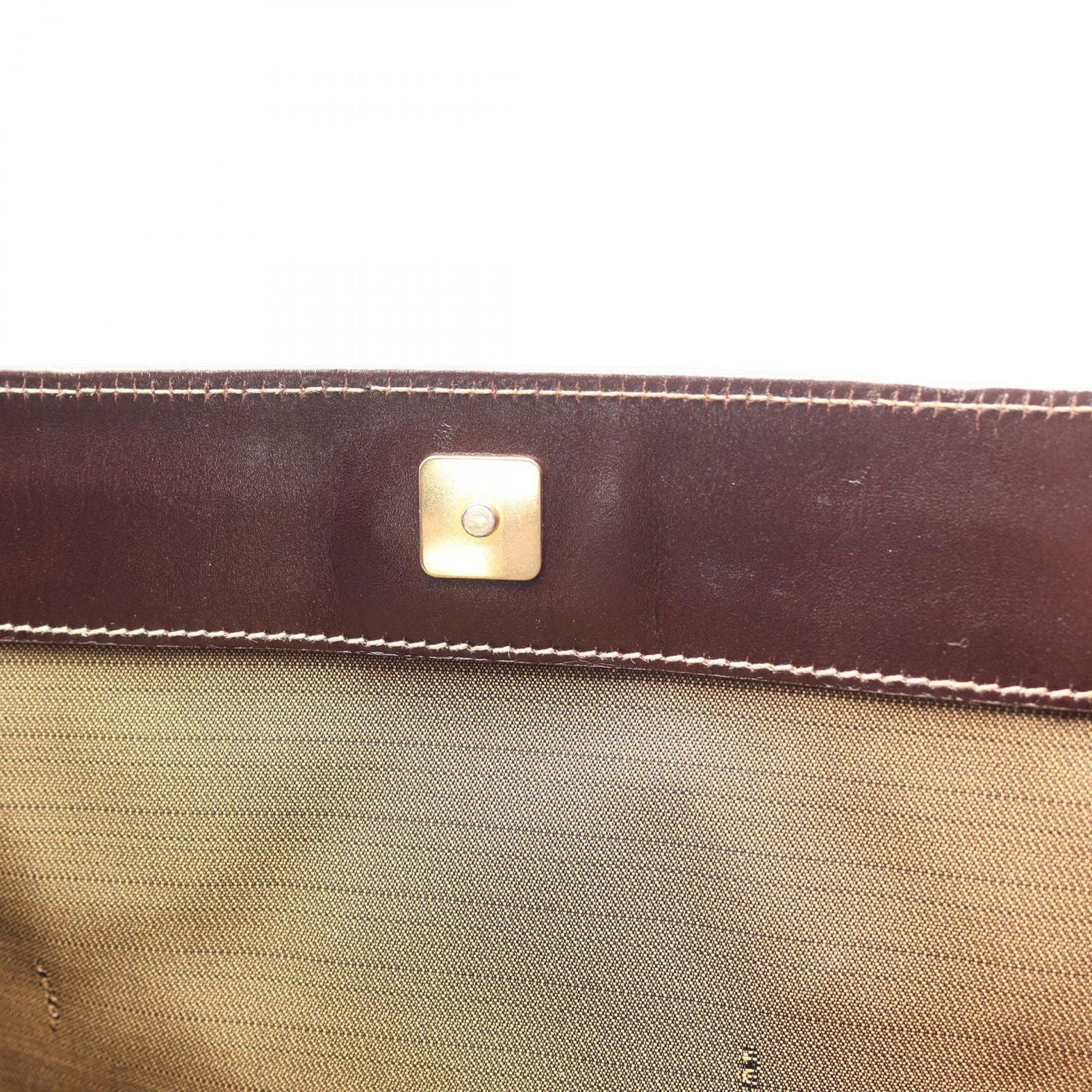Fendi Tote Bag Zucca Black Brown Canvas Leather — view 7