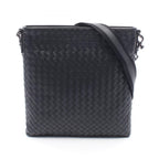 Bottega Veneta Shoulder Bag Intrecciato Black Leather