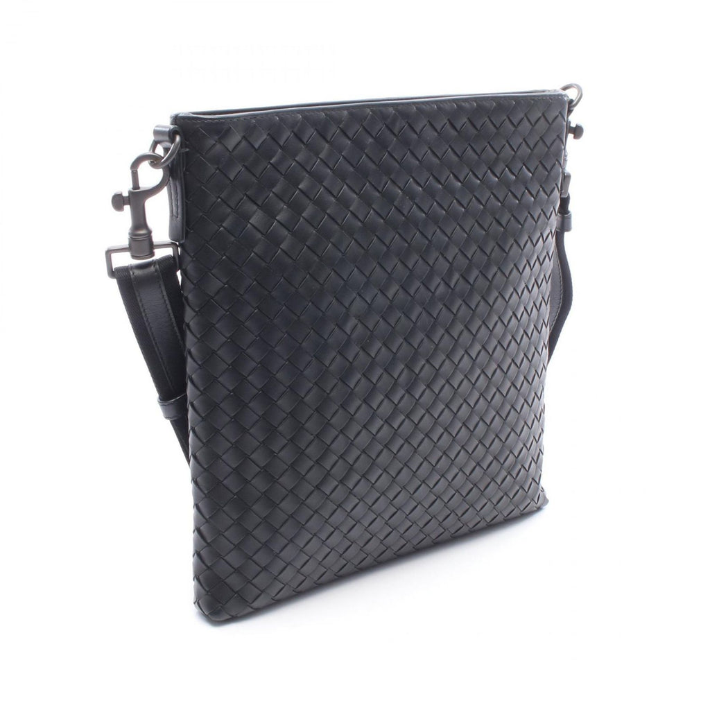 Bottega Veneta Shoulder Bag Intrecciato Black Leather — view 2