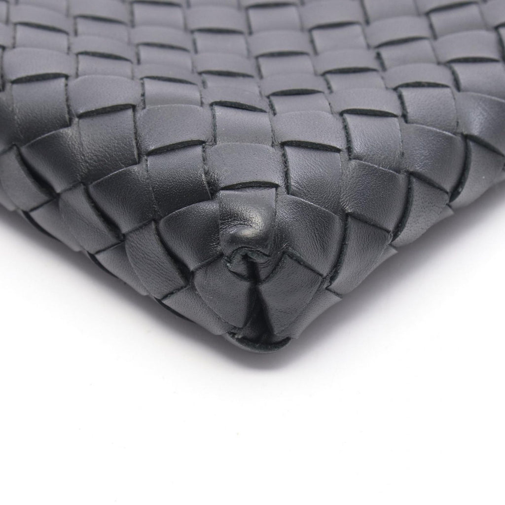 Bottega Veneta Shoulder Bag Intrecciato Black Leather — view 7
