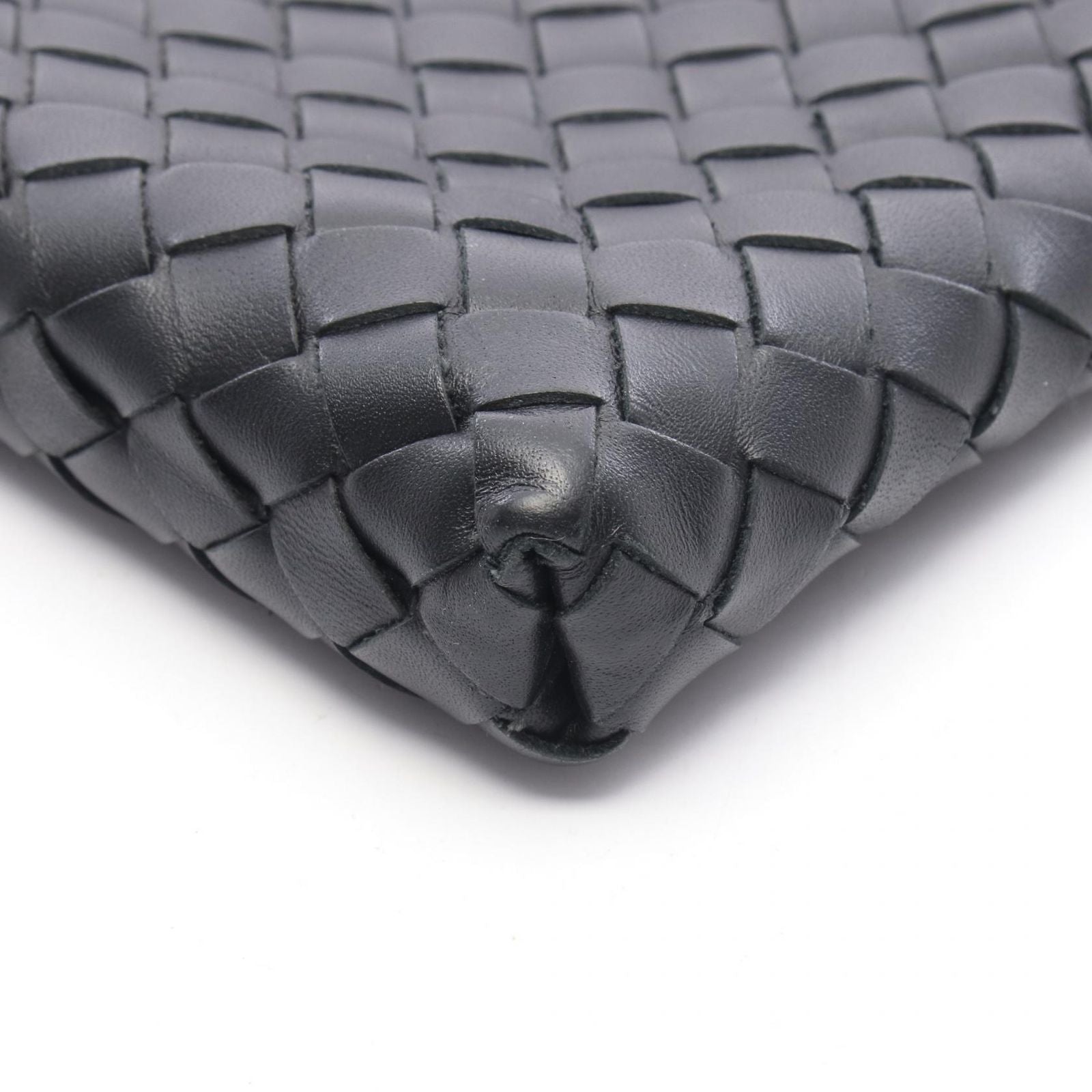 Bottega Veneta Shoulder Bag Intrecciato Black Leather — view 7