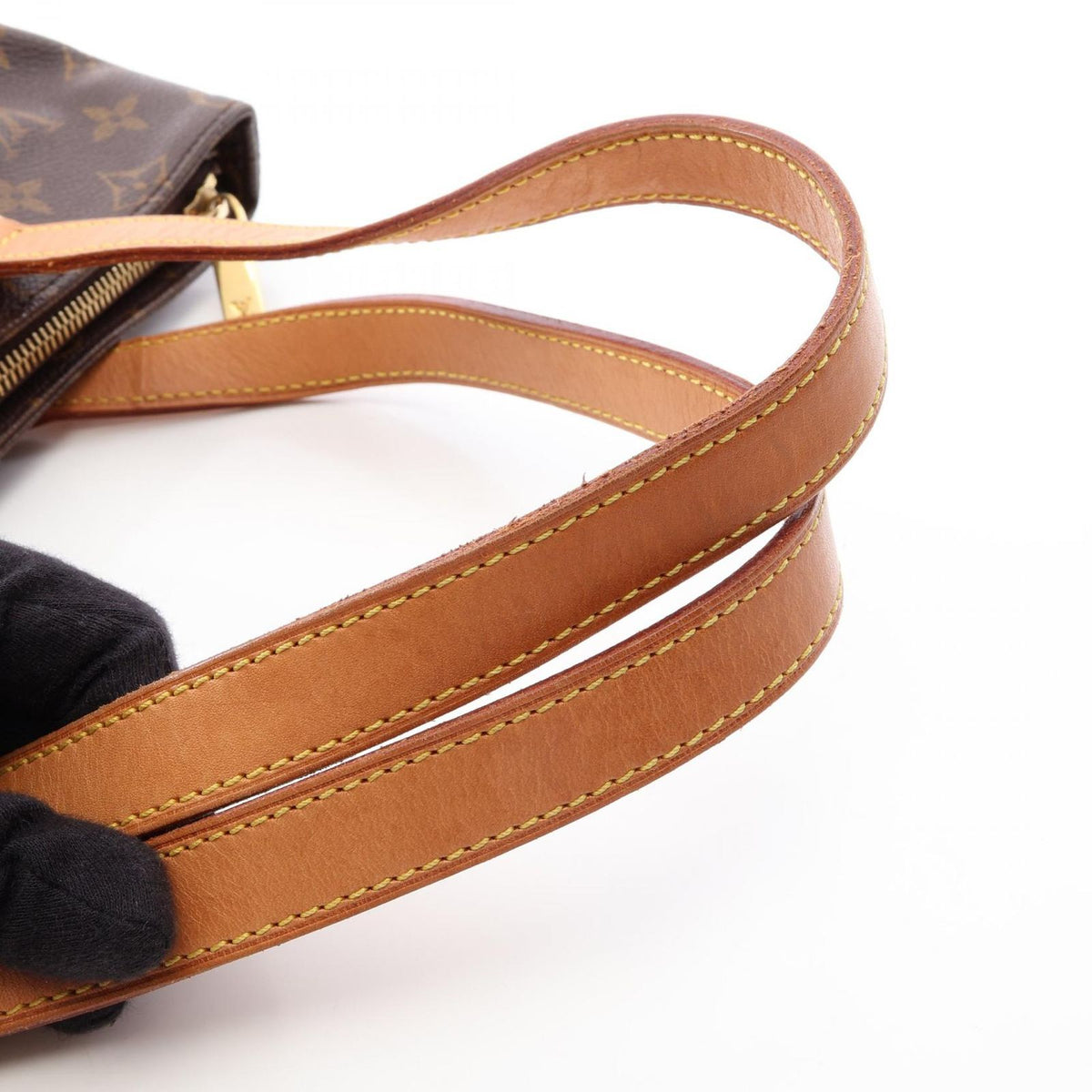 Louis Vuitton Shoulder Bag Cabas Piano Canvas Leather — view 6