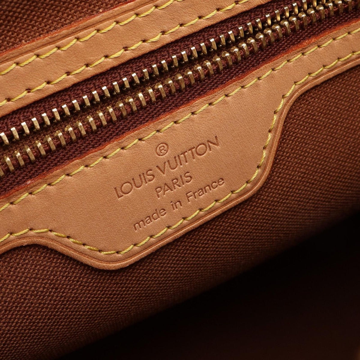 Louis Vuitton Shoulder Bag Cabas Piano Canvas Leather — view 4