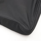 Prada Shoulder Bag Tessuto Bacheli Black Nylon Leather Triangle Logo Chain — view 7