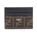 Fendi Card Case Zucca Canvas Leather
