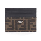 Fendi Card Case Zucca Canvas Leather