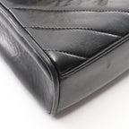 Chanel Shoulder Bag Stitch Black Lambskin Chevron Mini — view 7
