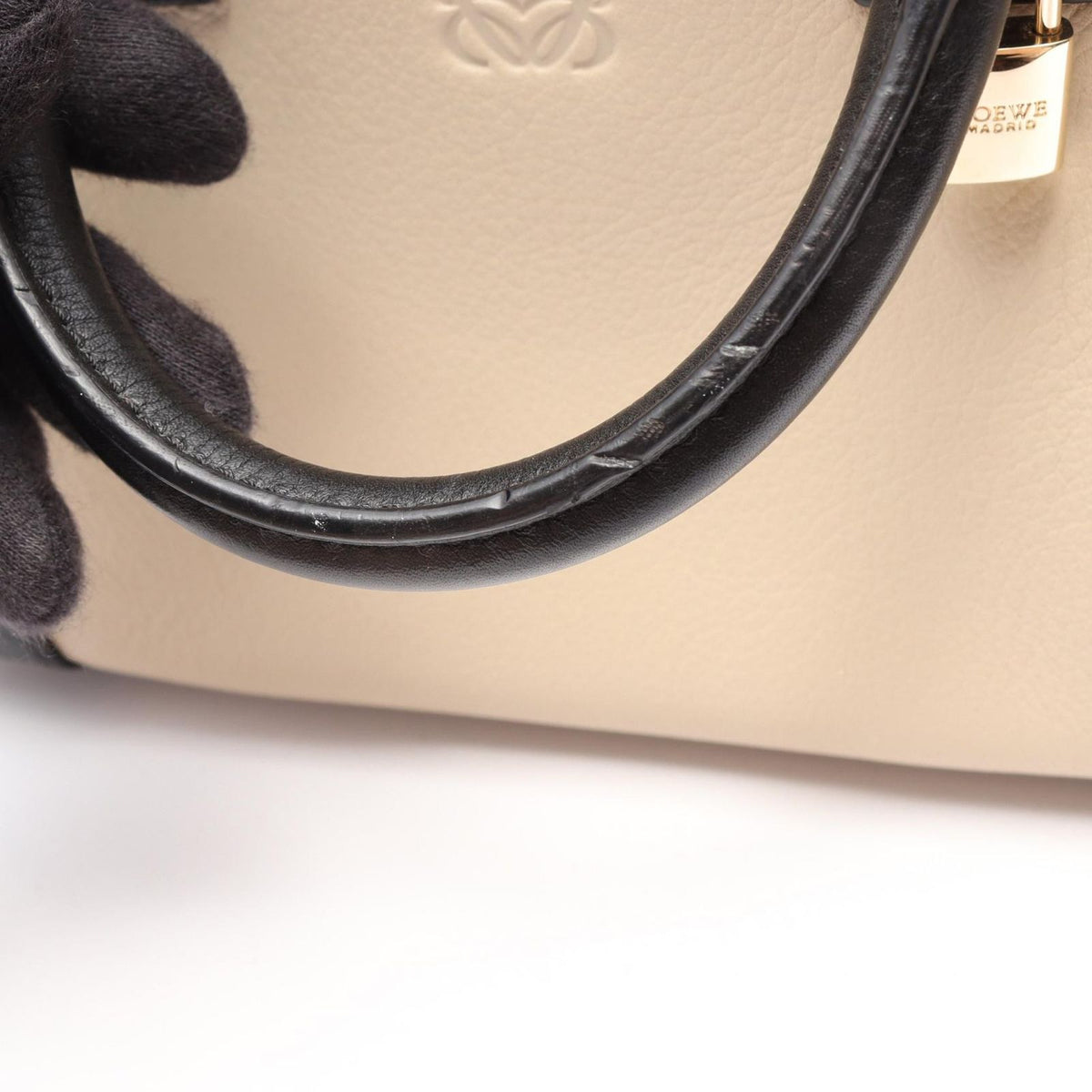 Loewe Handbag Amazona 23 2-Way Gray Black Leather — view 6