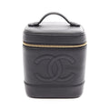 Chanel Handbag CC Logo Black Caviar Leather