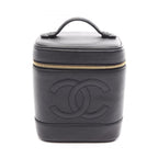 Chanel Handbag CC Logo Black Caviar Leather