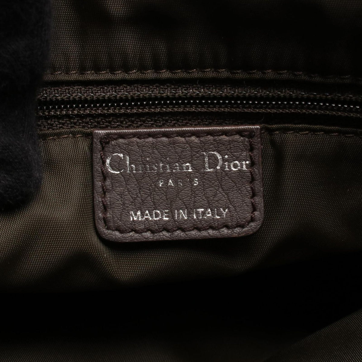 Dior Shoulder Bag Street Chic Trotter Dark Brown Canvas Leather — view 4