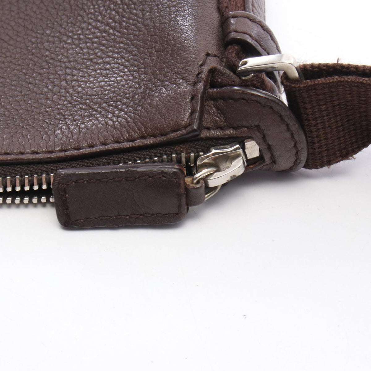 Dior Shoulder Bag Street Chic Trotter Dark Brown Canvas Leather — view 8