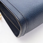 Gucci Shoulder Bag Ophidia Small Sherry Line Navy Leather Chain — view 5