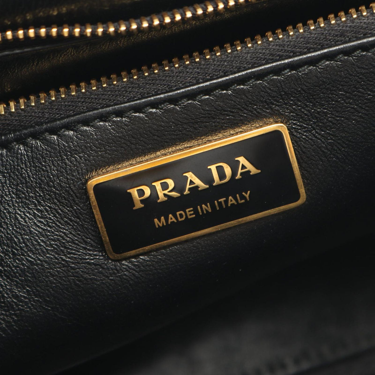 Prada Shoulder Bag Padded 2-Way Black Leather System Patchwork Chain — view 4