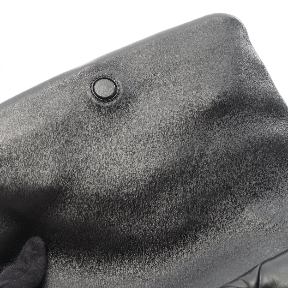 Prada Shoulder Bag Padded 2-Way Black Leather System Patchwork Chain — view 7