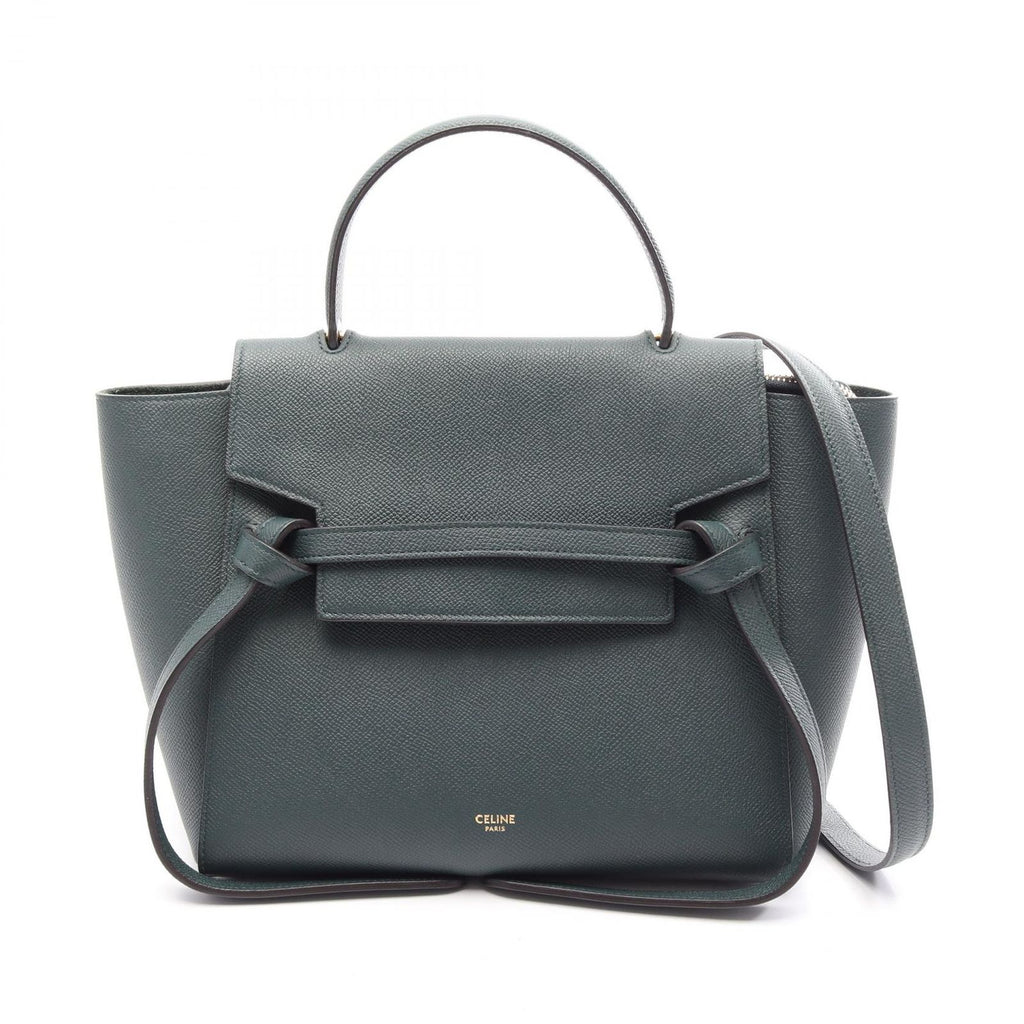 Celine Belt Bag Micro 2-Way Dark Green Leather