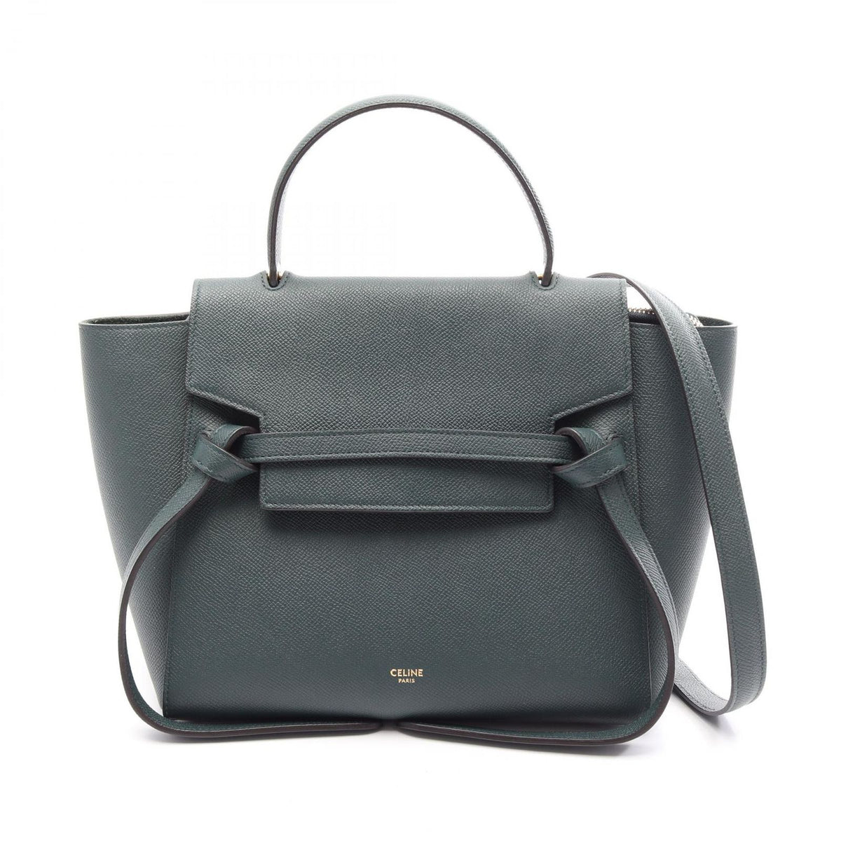 Celine Belt Bag Micro 2-Way Dark Green Leather