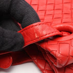 Bottega Veneta Tote Intrecciato Red Leather Shoulder Bag — view 7