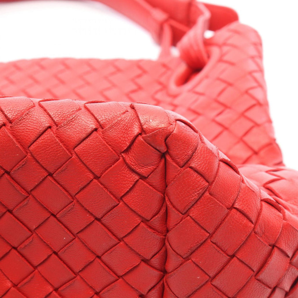 Bottega Veneta Tote Intrecciato Red Leather Shoulder Bag — view 8
