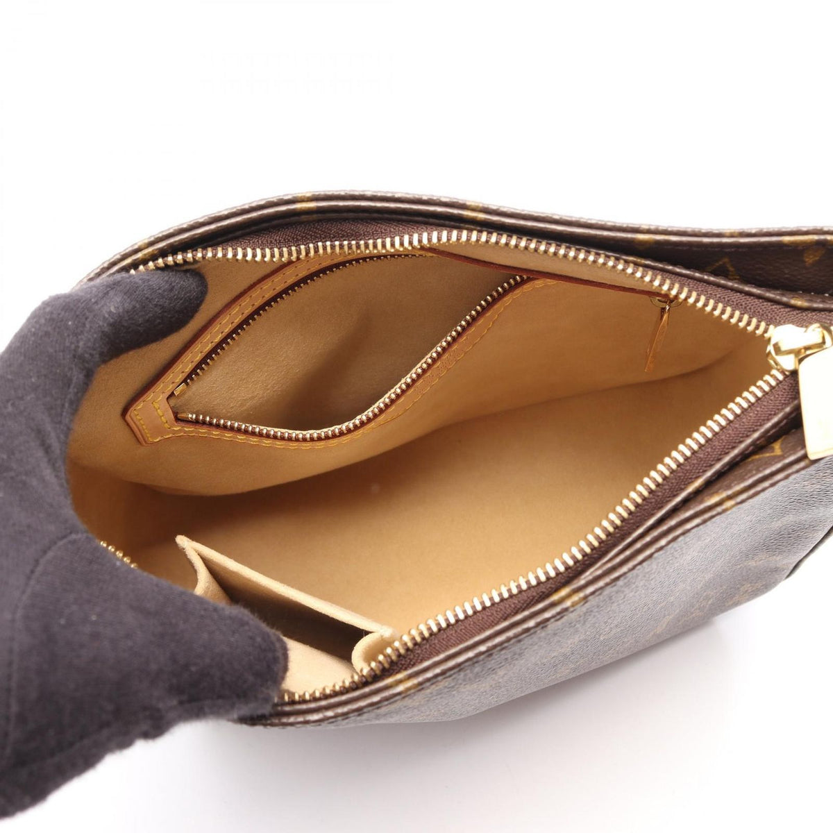Louis Vuitton Shoulder Bag Looping MM Canvas Leather — view 3