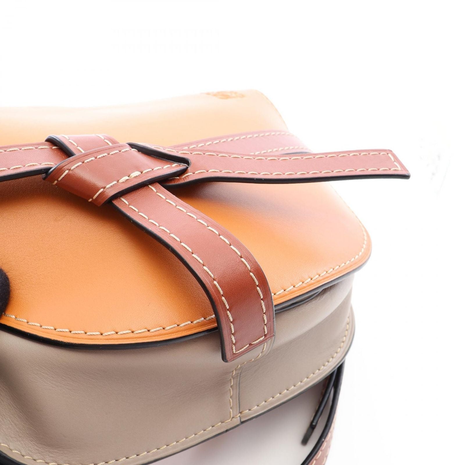 Loewe Shoulder Bag Gate Small Camel Gray Leather — view 5