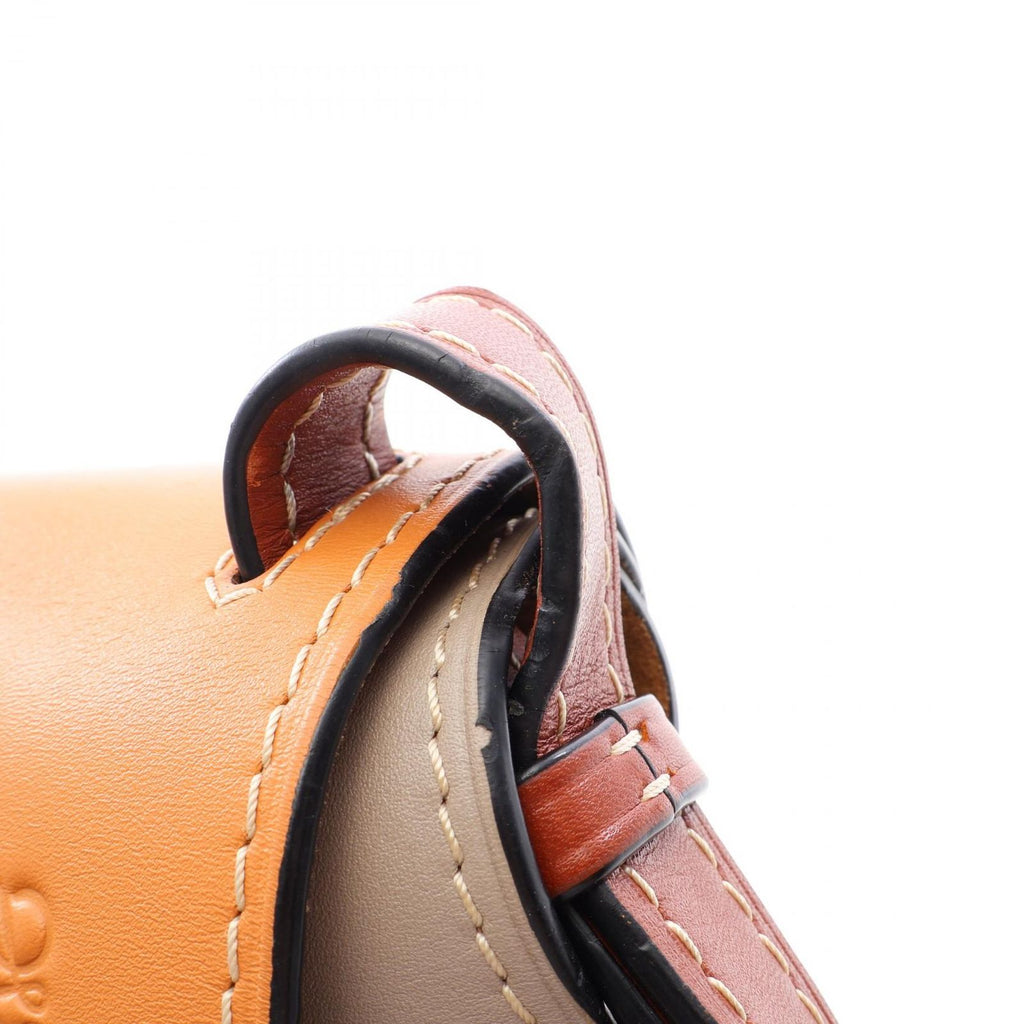 Loewe Shoulder Bag Gate Small Camel Gray Leather — view 7