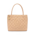 Chanel Tote Bag Reissue Beige Caviar Leather