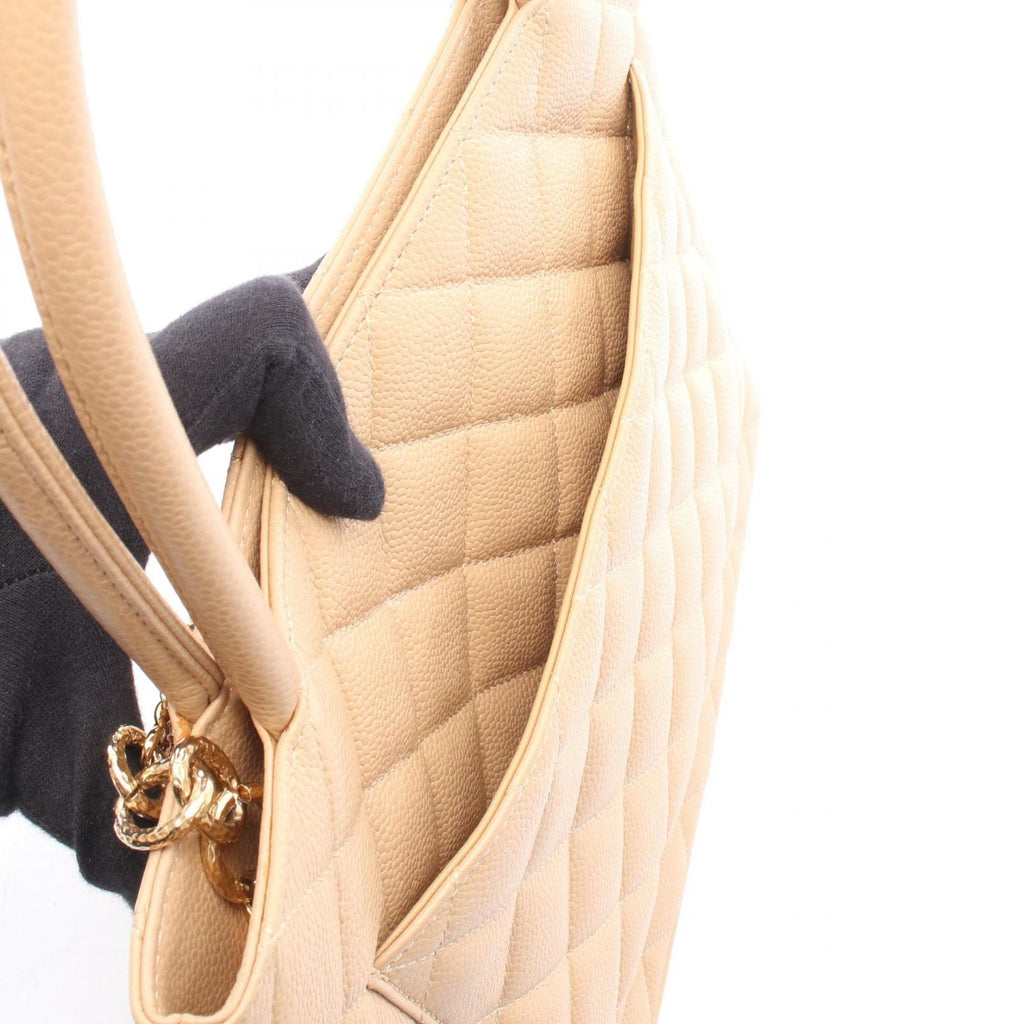 Chanel Tote Bag Reissue Beige Caviar Leather — view 6