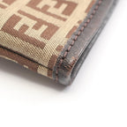 Fendi Tote Zucca Beige Dark Brown Canvas Leather Zucchino Mini Handbag — view 8