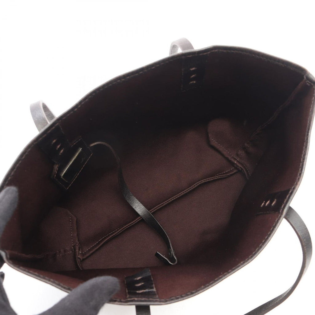 Fendi Tote Zucca Beige Dark Brown Canvas Leather Zucchino Mini Handbag — view 3