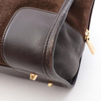 Loewe Handbag Amazona 28 Dark Brown Suede Leather — view 6