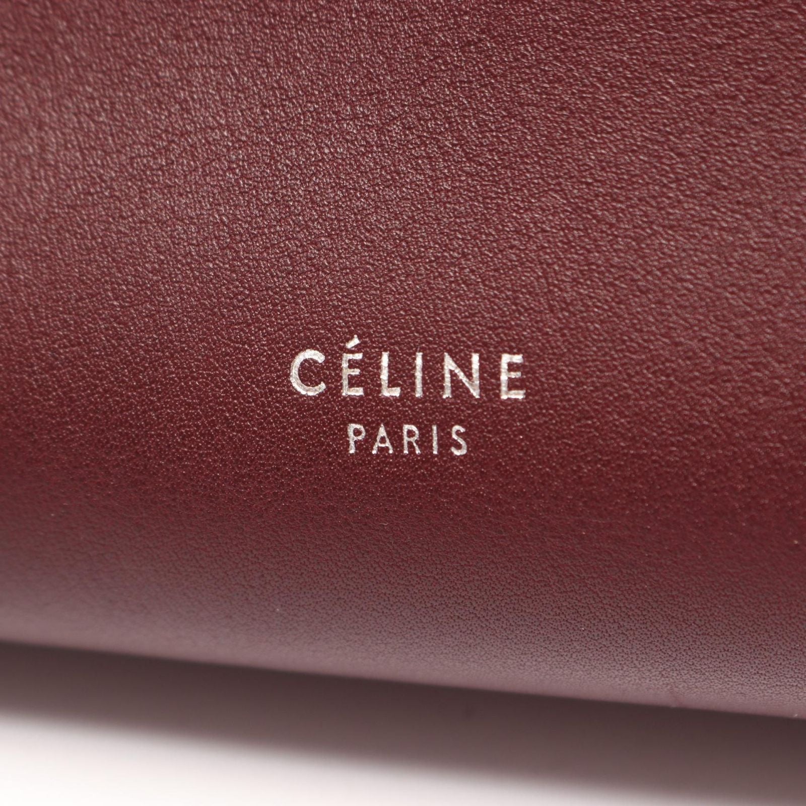 Celine Handbag Big Bag Small with Long Strap 2-Way Burgundy Leather — view 4