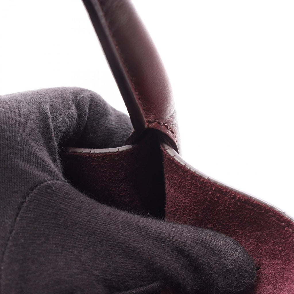 Celine Handbag Big Bag Small with Long Strap 2-Way Burgundy Leather — view 7